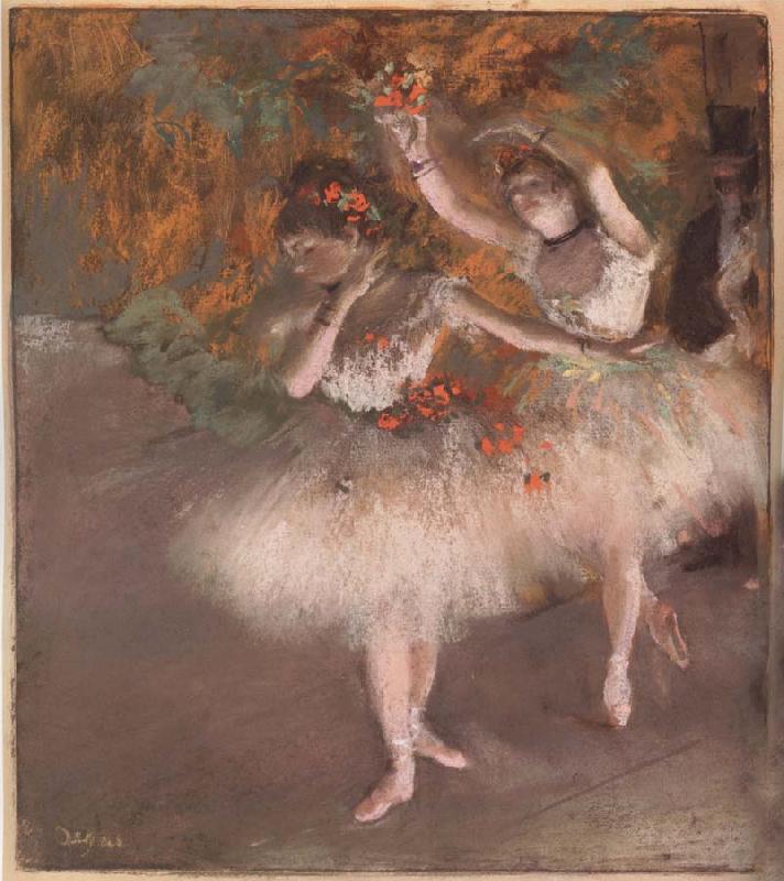 Edgar Degas Two Dancers entering the Stage Germany oil painting art